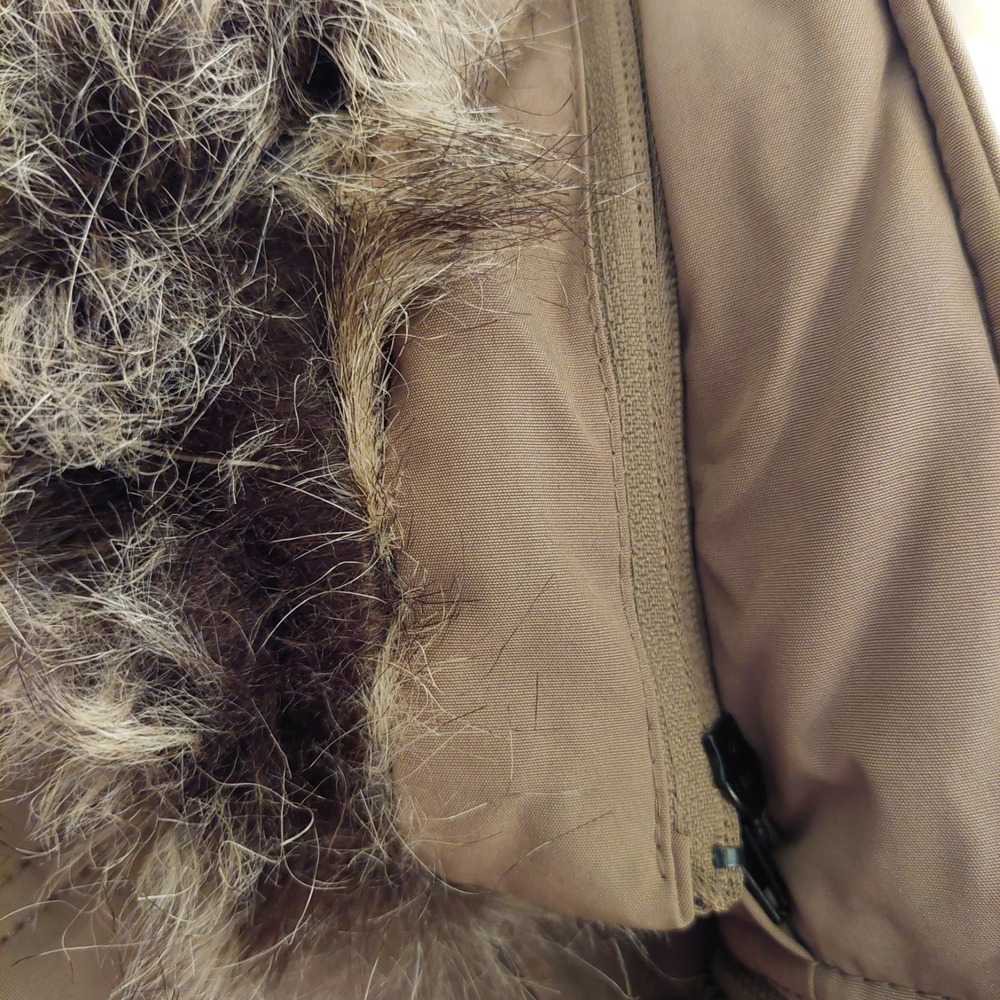 Michael Kors Men's Heavyweight Hooded Bib Snorkel Parka Coat Beige Sz Large $375 - Picture 12 of 16